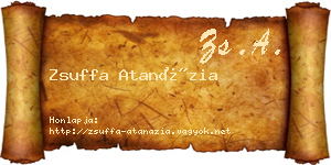 Zsuffa Atanázia névjegykártya